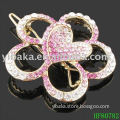 fancy design pink rhinestone hair wear Ornamental Barrette HF80782